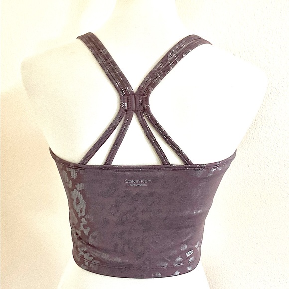 Calvin Klein Performance Metallic Tank Java M - Picture 6 of 7